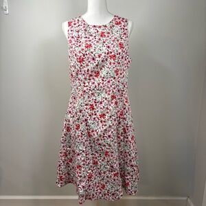 Floral Midi Dress Size 14 Cottagecore Coquette Tea Garden Wedding